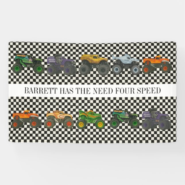 Lona Cartel de Vinyl de cumpleaños de la concentración  (Horizontal)