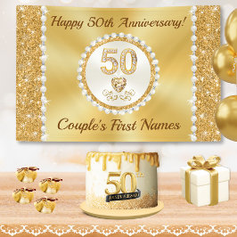 Lona Cartel del 50° Aniversario del Boda PERSONALIZADO,