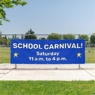 Lona Cartel del Carnaval Escolar personalizado