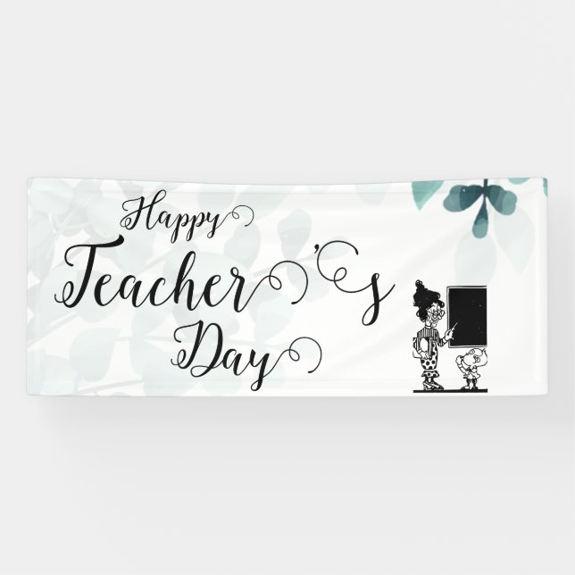 Lona Cartel del día del profesor (Horizontal)