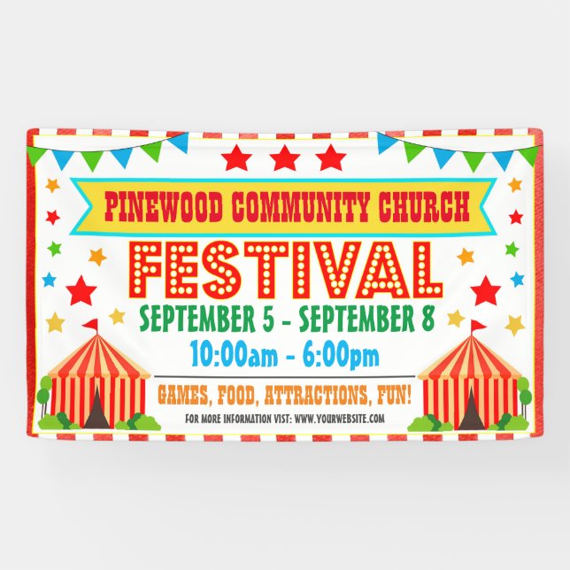 Lona Cartel del Festival de Carnaval (Horizontal)