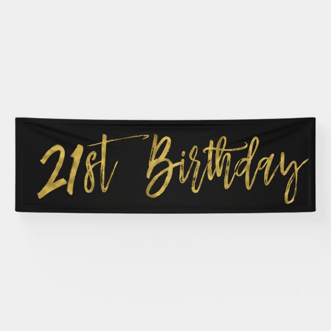 Lona Cartel del Fiesta de cumpleaños 21 (Horizontal)