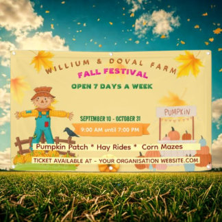 Lona Cartel del mercado de cosecha del festival de otoñ