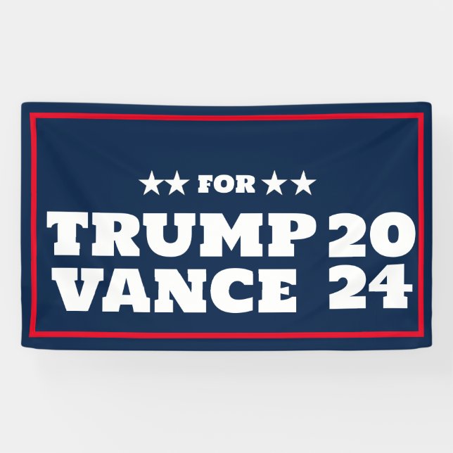 Lona Cartel del personalizable Trump Vance 2024 (Horizontal)