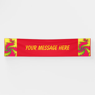 Lona Cartel del Personalizado fractal del dragón chino