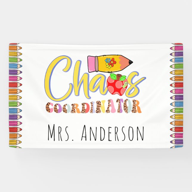 Lona Cartel del Poster del profesor del coordinador del (Horizontal)