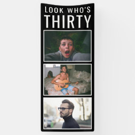 Lona Cartel fotográfico de cumpleaños número 30