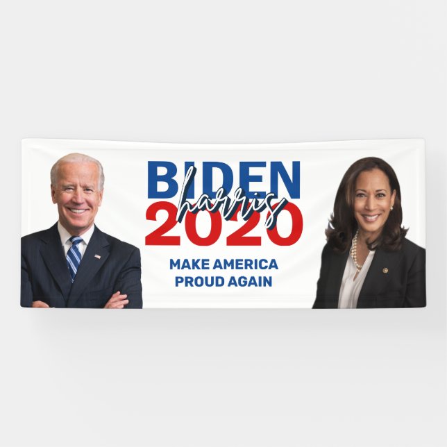 Lona Cartel fotográfico de la campaña Biden Harris 2020 (Horizontal)