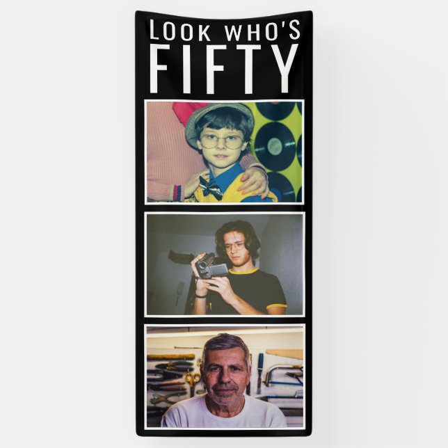 Lona Cartel fotográfico del 50 aniversario (Vertical)