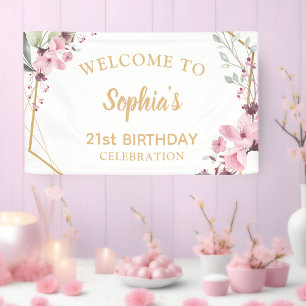 Lona Cartel Grande de Bienvenida por el 21 Cumpleaños d