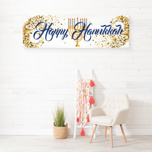 Lona Cartel interior - Feliz Hanukkah