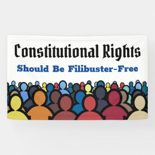 Lona Cartel libre de Filibuster por los derechos consti