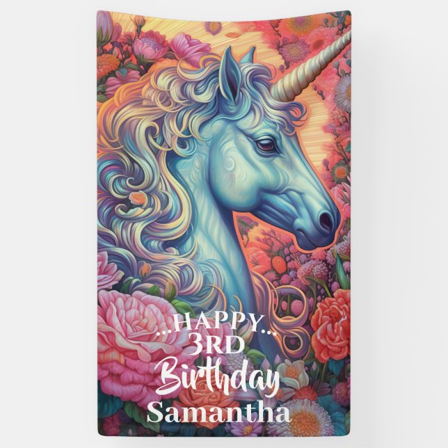 Lona Cartel mágico de unicornio (Vertical)