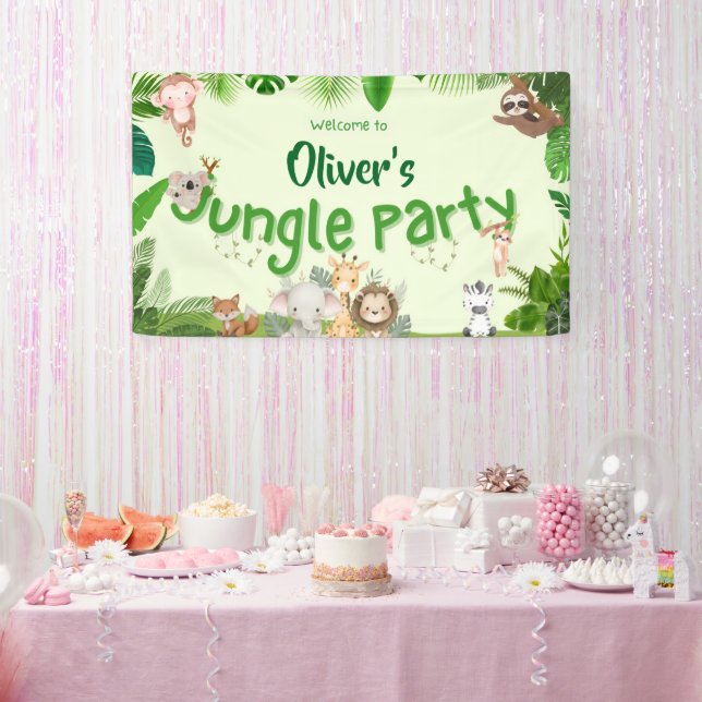 Lona Cartel personalizable Dulce & Safari (Fiesta)