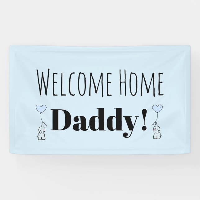 Lona Cartel personalizado Blue Cute del Personalizado (Horizontal)