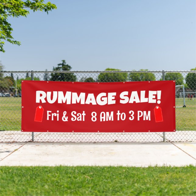 Lona Cartel personalizado de venta de rummage (in situ)