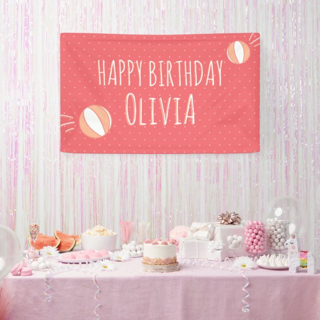 Lona Cartel Personalizado ilustrado del Fiesta de balon (Fiesta)