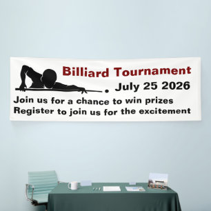 Lona Cartel promocional del torneo de billar snooker