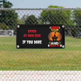 Lona Cartel temerario personalizable de Halloween