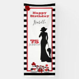 Lona Cartel vertical de 75 años y SENSACIONAL 75