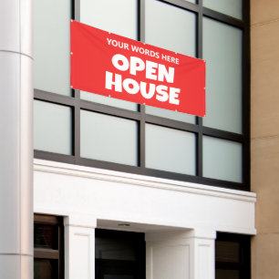 Lona CASA ABIERTA Banner personalizado