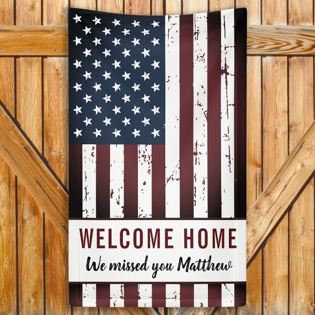 Lona Casa de bienvenida militar Bandera Patriótica Amer (Subido por el creador)