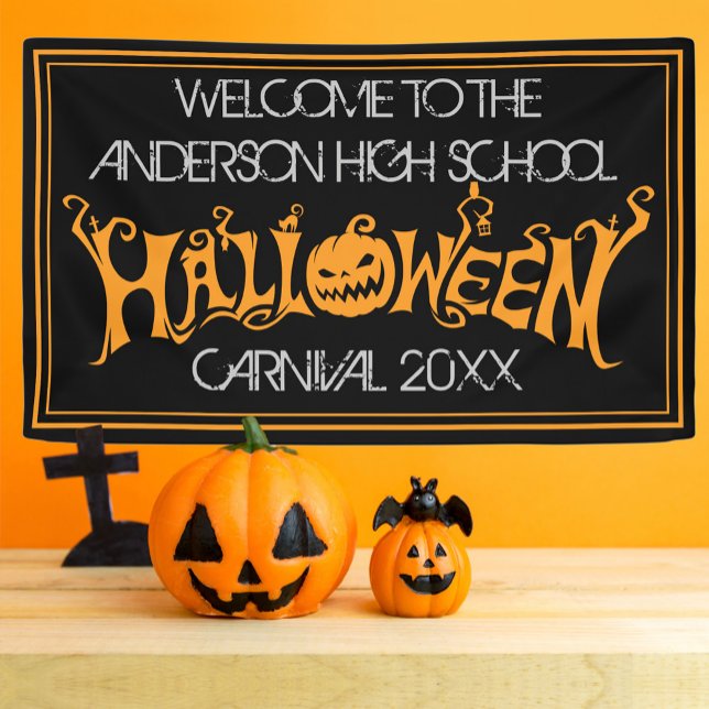 Lona Casa embrujada personalizada de Halloween Carnaval (Subido por el creador)