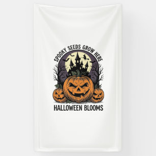 Lona Castillo de calabaza de Halloween camiseta vintage