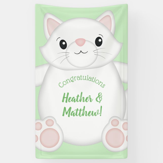 Lona Cat Baby Shower Kitty (Vertical)