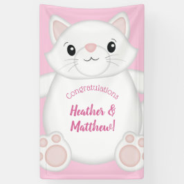 Lona Cat Baby Shower Kitty Pink