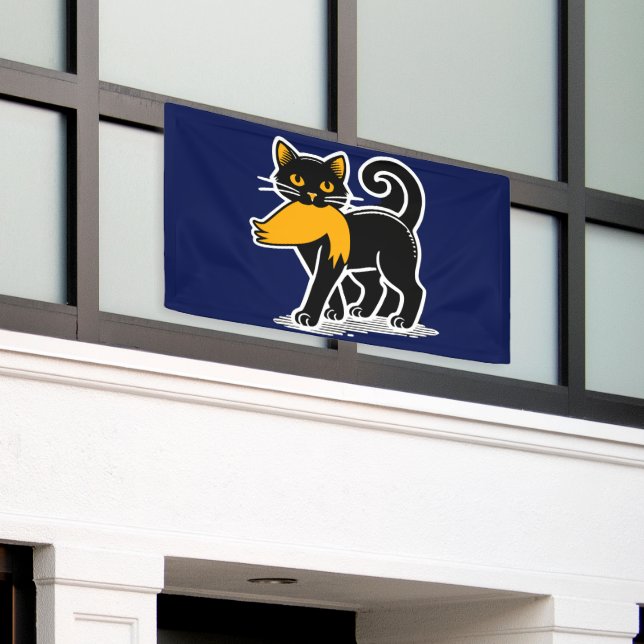 Lona Cat Ladies Kamala | Harris Walz 2024 Blue (Edificio exterior)