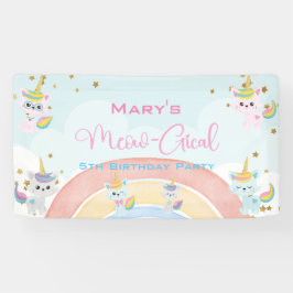 Lona Caticorn Meow-Gical Cumpleaños