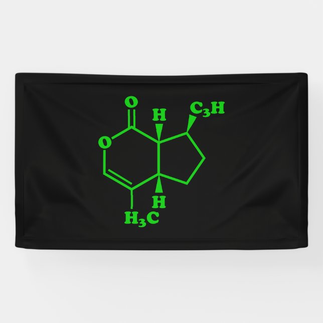 Lona Catnip Nepetalactona Fórmula Química Molecular (Horizontal)