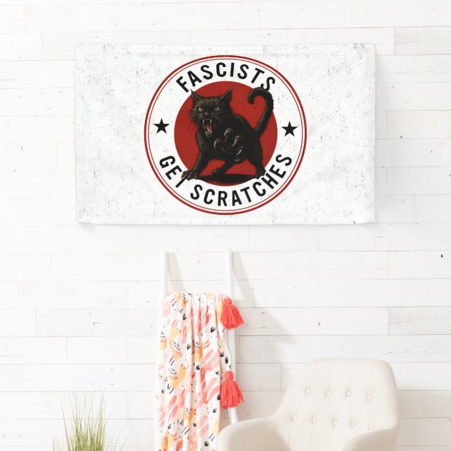 Lona Cats Against Fascists (In situ)