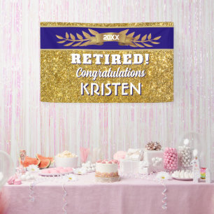 Lona ¡Celebra! Banner personalizado para fiesta de jubi