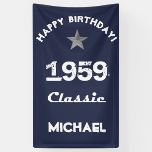 Lona Celebración clásica del 60 cumpleaños de 1959