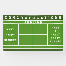 Lona Celebración con temas de tenis