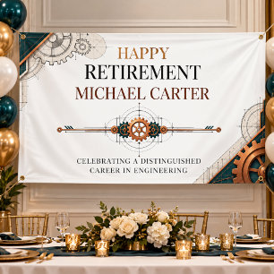 Lona Celebración de Carrera de Jubilación de Ingeniero