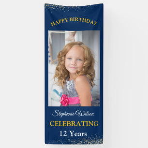 Lona Celebración de Foto de Cumpleaños Personalizada Fe