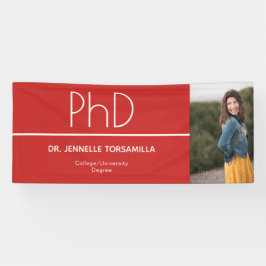 Lona Celebración de la foto de graduación de grado rojo