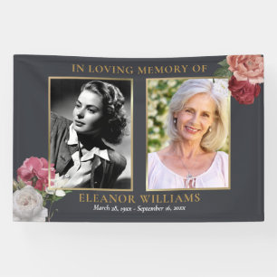Lona Celebración de la vida con flores funerarias 2 fot
