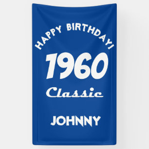 Lona Celebración del 60 cumpleaños clásico de 1960