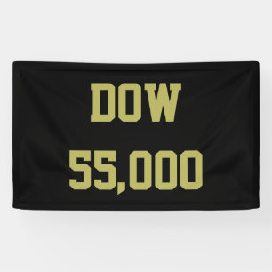 Lona Celebración del Dow 55,000 en el Mercado de Valore
