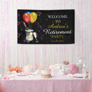 Lona Celebración del Fiesta de Jubilación Bienvenida Ne