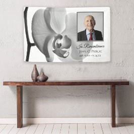 Lona Celebración del funeral de la vida en orquídea bla