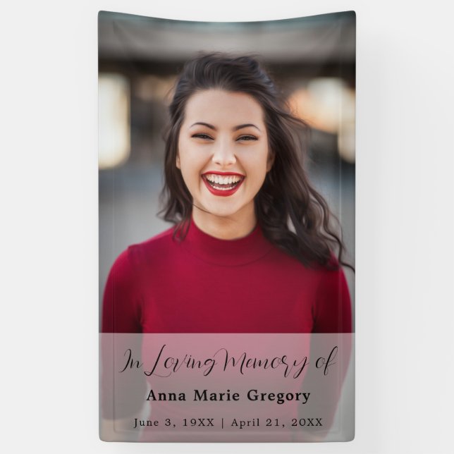 Lona Celebración del funeral simple conmemorativo de la (Vertical)