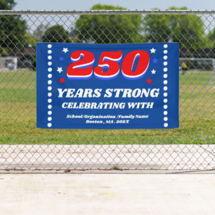 Lona Celebración Patriótica Personalizada 250 EE. UU.