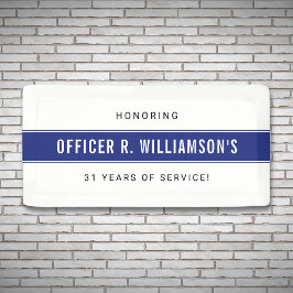 Lona Celebración personalizada de jubilación de la poli