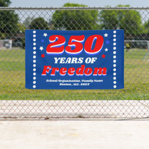 Lona Celebración Personalizada Patriótica 250 Años EE.
