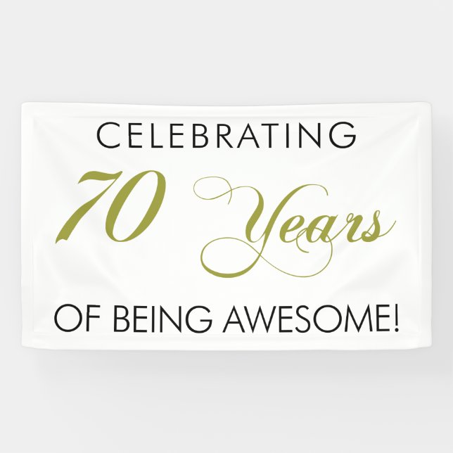 Lona Celebrando 70 años de ser bandera impresionante (Horizontal)